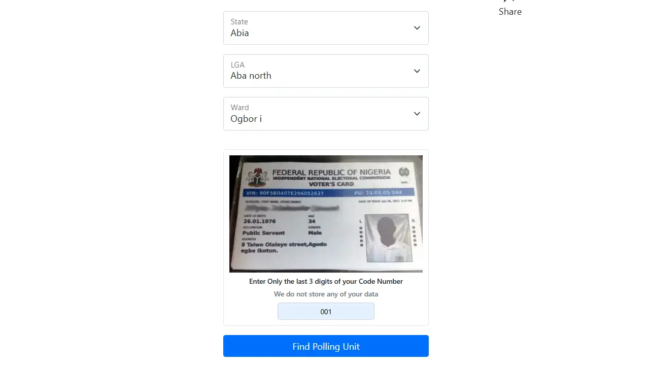 INEC Polling Unit Finder